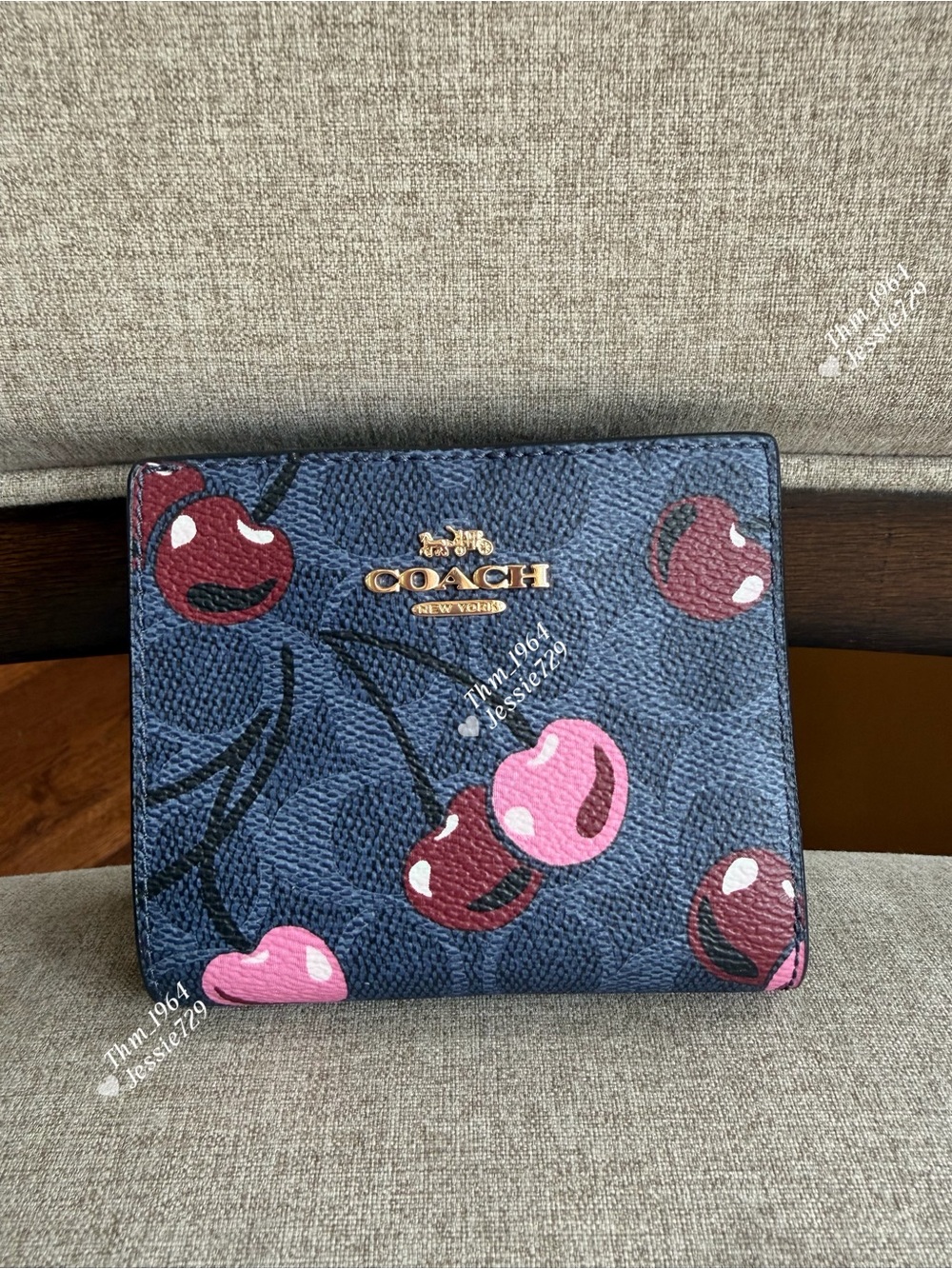 NWT！2PCS COACH TERI SHOULDER BAG IN SIGNATURE CANVAS WITH CHERRY PRINT（CY694） - Picture 14 of 16
